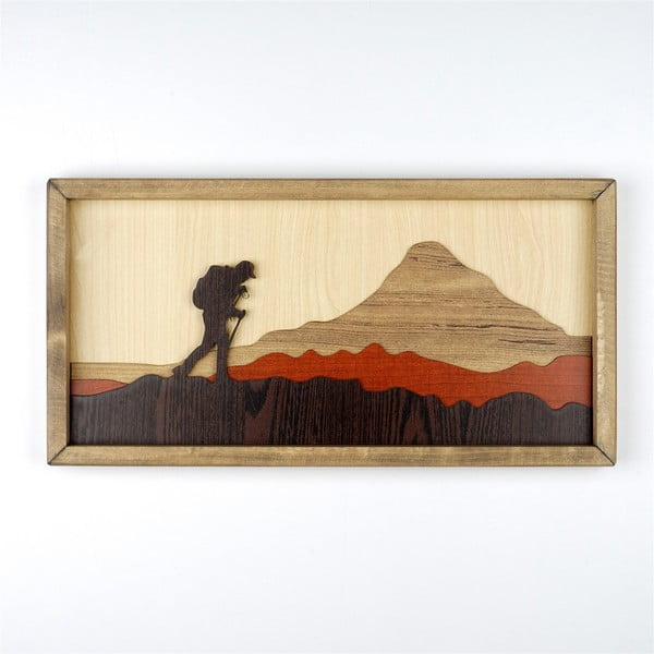 Drewniany obraz Kate Louise Mountaineer, 50x25 cm