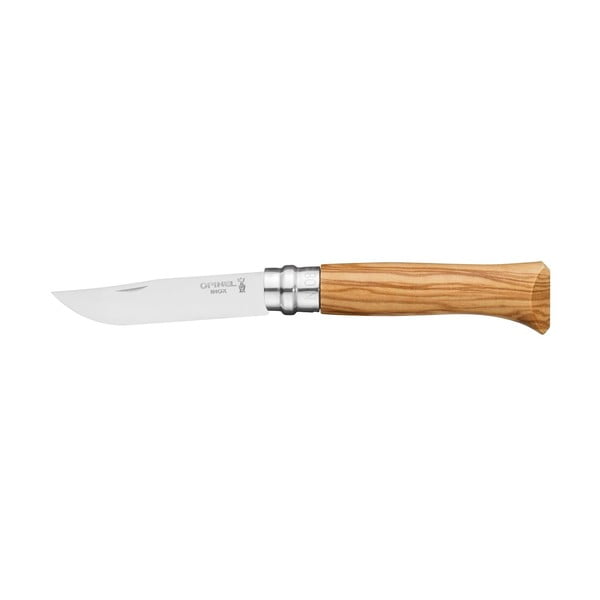 Składany nóż z rękojeścią z drewna oliwnego Opinel N°08