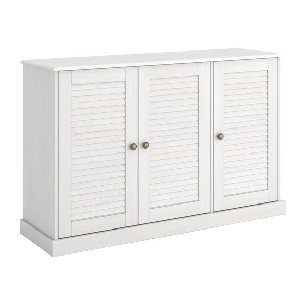 Biała komoda z litego drewna sosnowego 125x80x38 cm Edith – Støraa-image-4