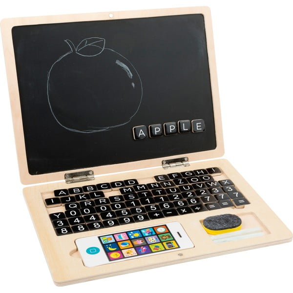 Drewniany laptop dla dzieci z magnetyczną powłoką Legler