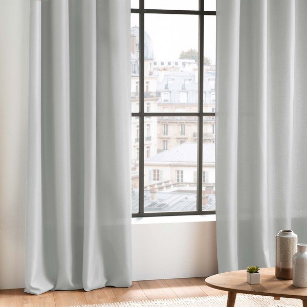 Jasnoszara zasłona 140x260 cm Essentiel – douceur d'intérieur-image-1