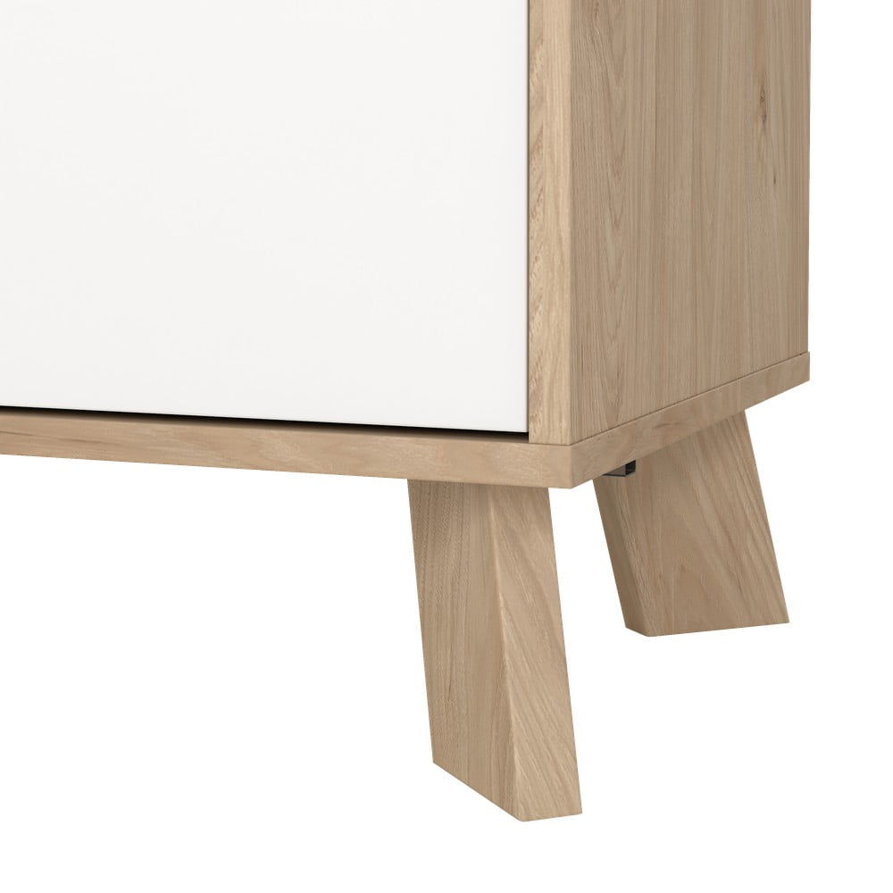 Biało-naturalna komoda w dekorze dębu 99x73x39 cm Ikast – Tvilum (zdjęcie 11)