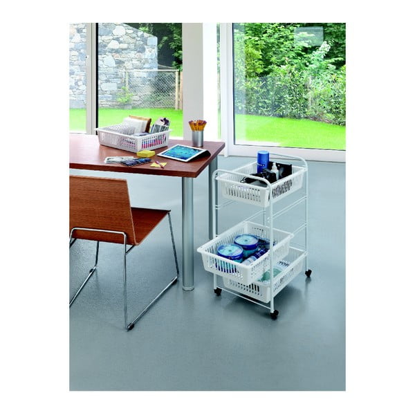 Regał na kółkach z 4 koszykami Metaltex India, dł. 35 cm-image-4