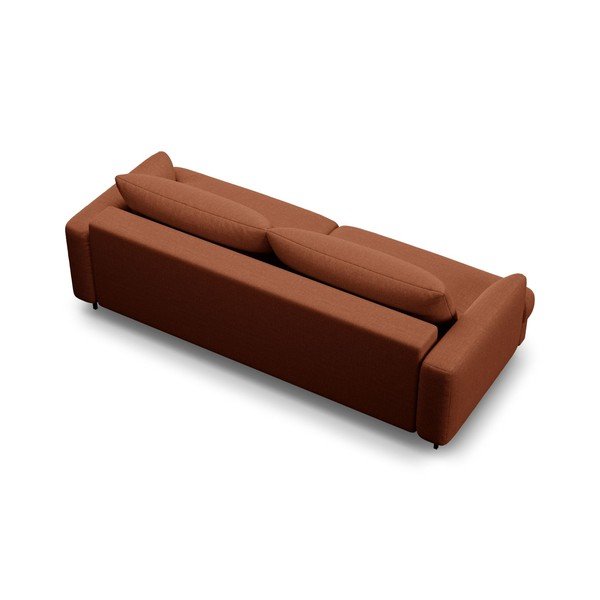 Rozkładana/ze schowkiem sofa w kolorze terakoty 233 cm Naomi – Micadoni -image-2