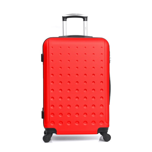 Czerwona walizka na kółkach Hero Taurus, 96 l