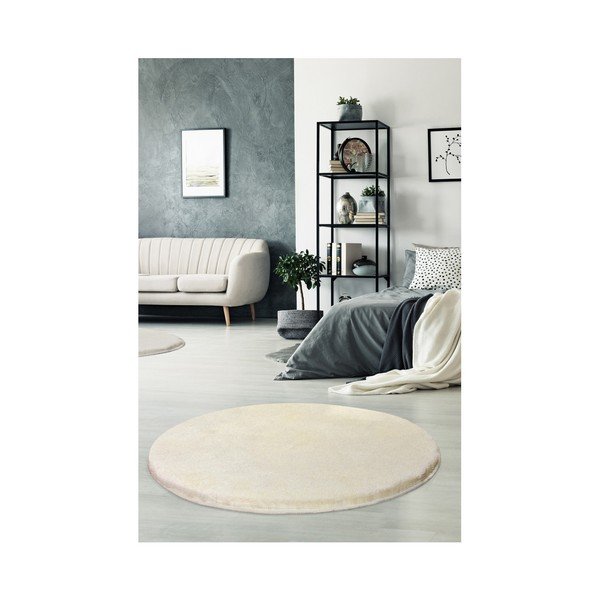 Kremowy dywan Milano, ⌀ 90 cm