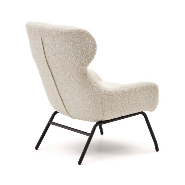 Kremowy fotel z materiału bouclé Belina – Kave Home-image-2
