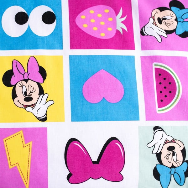 Różowa bawełniana pościel dziecięca do łóżeczka 100x135 cm Minnie "Sweet" – Jerry Fabrics-image-4