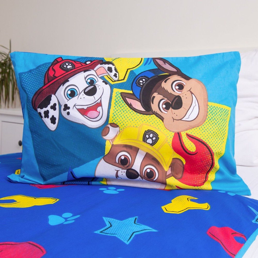 Niebieska bawełniana pościel dziecięca do łóżeczka 100x135 cm Paw Patrol "Pawsome days ahead" – Jerry Fabrics (zdjęcie 4)