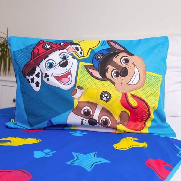 Niebieska bawełniana pościel dziecięca do łóżeczka 100x135 cm Paw Patrol "Pawsome days ahead" – Jerry Fabrics-image-3