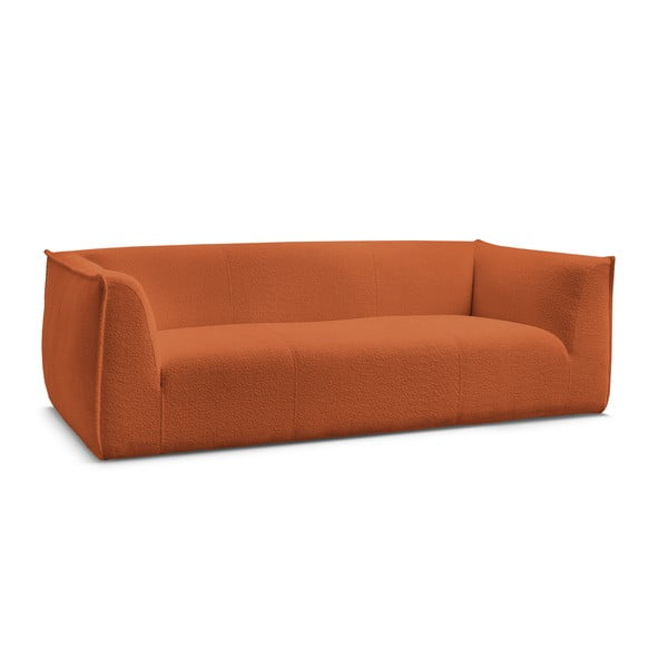 Pomarańczowa sofa z materiału bouclé 242 cm Giorgia – Bobochic Paris-image-3