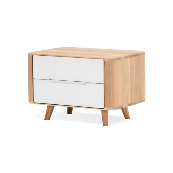 Szafka nocna z drewna dębowego Gazzda Ena One, 60x42 cm-image-2