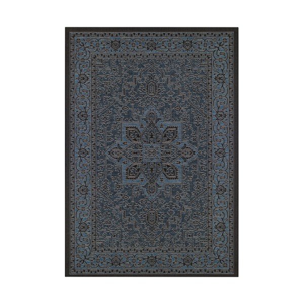 Czarno-niebieski dywan odpowiedni na zewnątrz NORTHRUGS Anjara, 140x200 cm