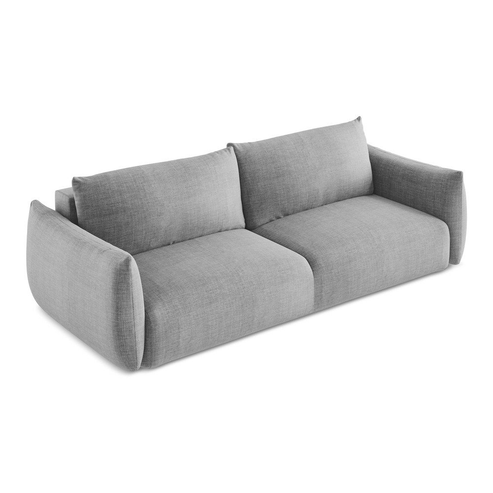 Jasnoszara rozkładana sofa 230 cm Leila – Makamii (zdjęcie 3)