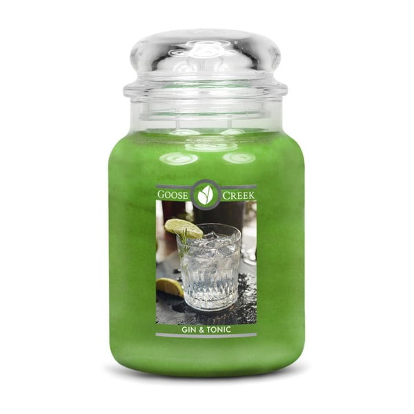 Świeczka zapachowa w szklanym pojemniku Goose Creek Gin & Tonic, 150 h