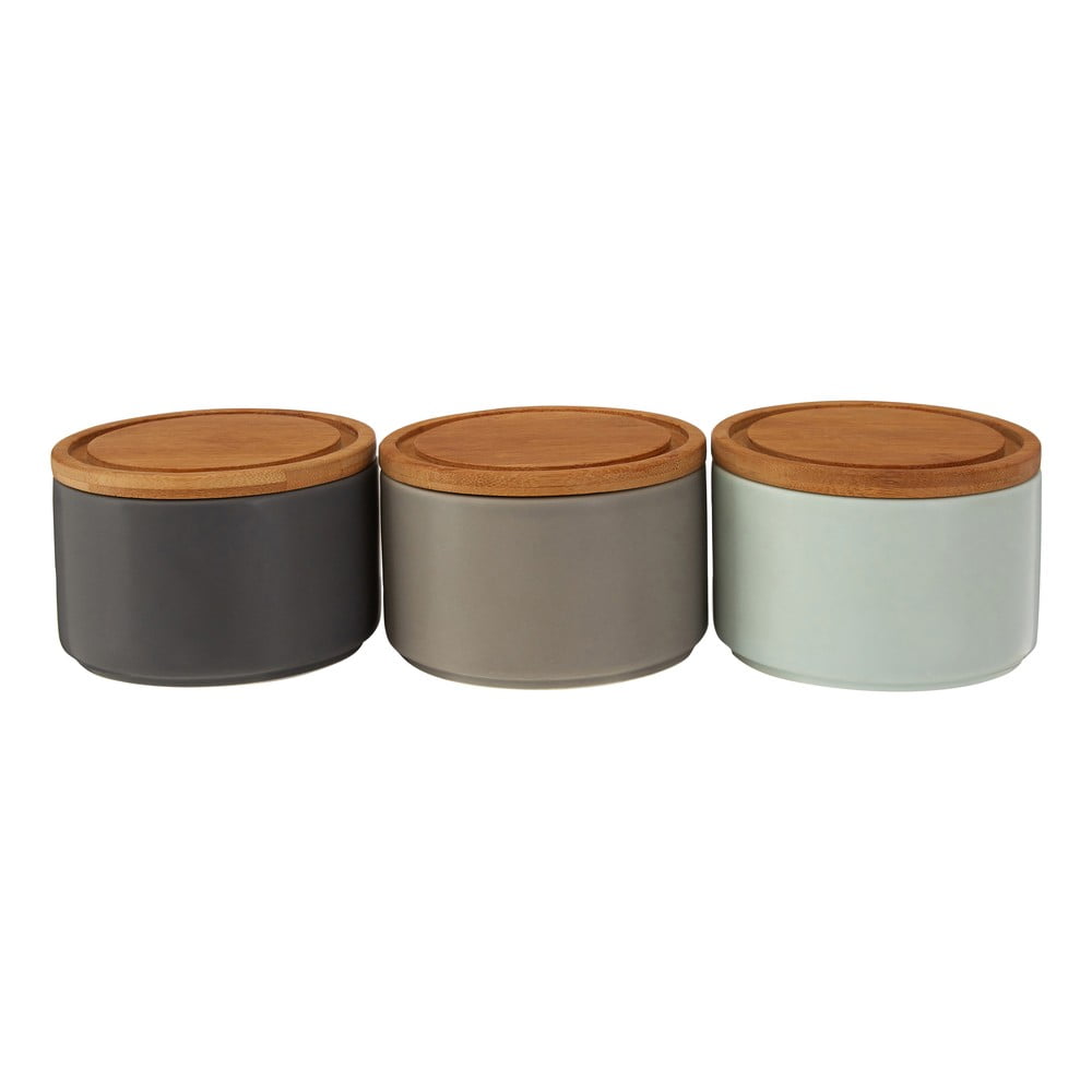 Kamienne pojemniki na żywność 3 szt. na żywność Fenwick – Premier Housewares (zdjęcie 3)