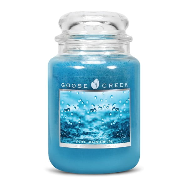 Świeczka zapachowa w szklanym pojemniku Goose Creek Zimne krople, 150 h
