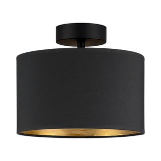 Czarna lampa sufitowa z detalem w złotym kolorze Bulb Attack Tres S, ⌀ 25 cm