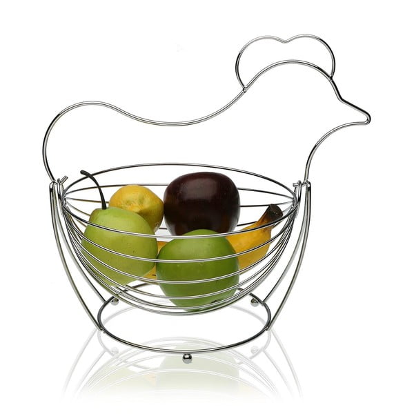 Stalowy koszyk na owoce Versa Chrome