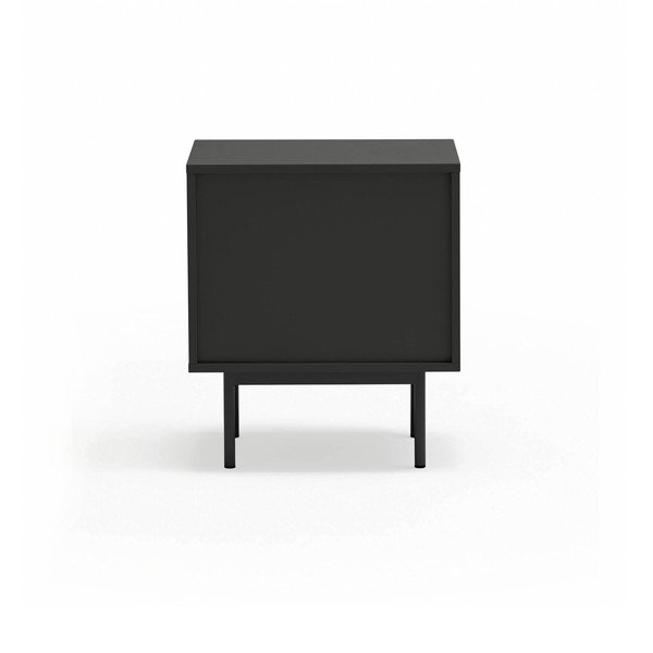 Czarna szafka nocna z matowym wykończeniem Sierra – Teulat-image-4