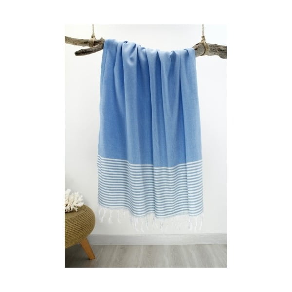 Ręcznik hammam Marine Style Turqoise, 100x180 cm
