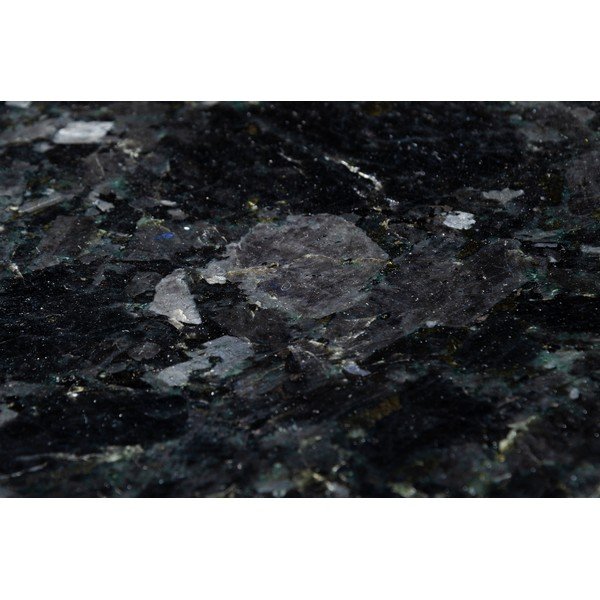 Czarny granitowy stolik z konstrukcją w kolorze złota RGE Crystal, ⌀ 50 cm-image-1