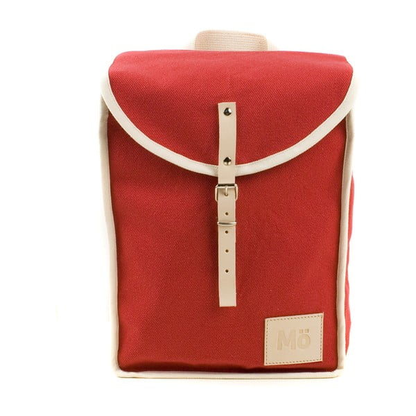 Czerwony plecak z beżowym detalem Mödernaked Red Heap