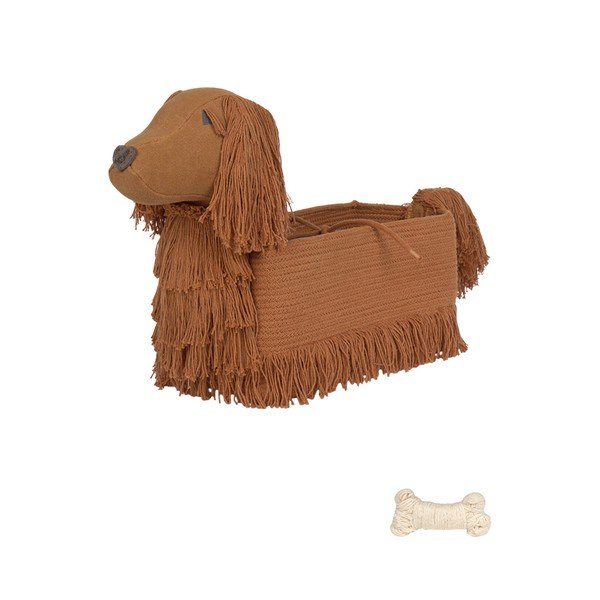 Brązowy tekstylny dziecięcy kosz na zabawki 68x24x35 cm Poppy – Lorena Canals