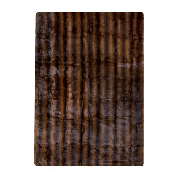 Brązowy dywan z króliczej skóry Pipsa Blanket, 180x120 cm