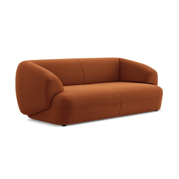 Pomarańczowa aksamitna sofa 212 cm Moana – Makamii-image-2