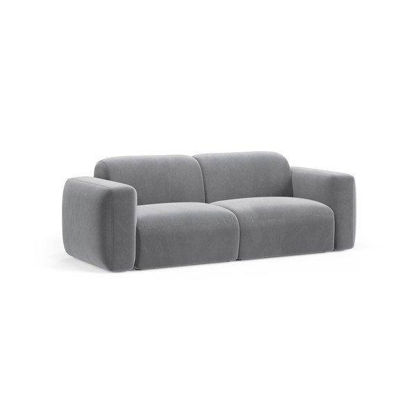 Szara aksamitna sofa 220 cm Strino – Cosmopolitan Design-image-1
