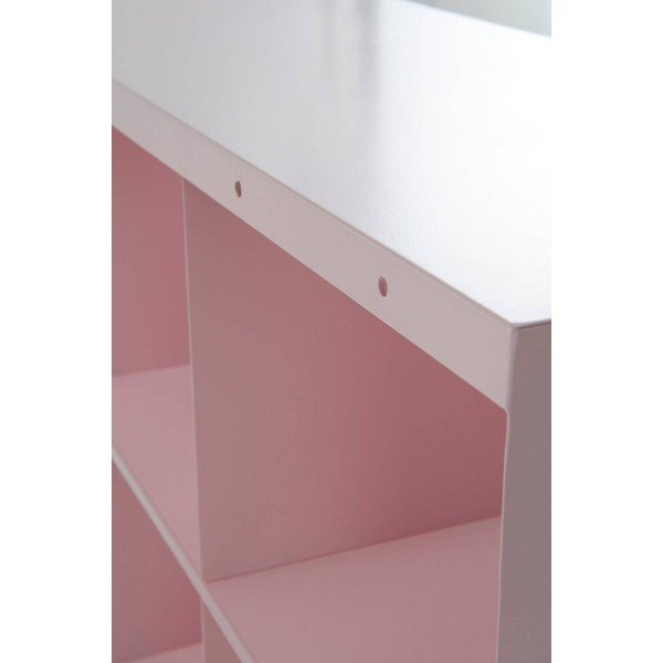 Różowy stalowy wiszący regał na buty 120x70x30 cm Waway – Jotex-image-4