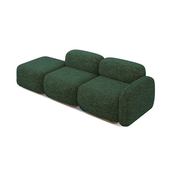 Ciemnozielony szezlong modułowy (prawostronny) Ailani – Makamii-image-4