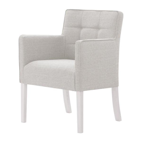 Kremowe krzesło z białymi nogami Ted Lapidus Maison Freesia