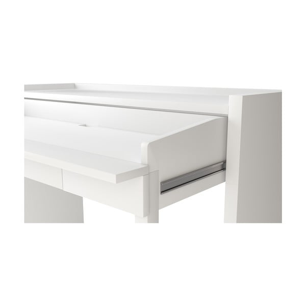 Biurko z białym blatem 36x110 cm Mel – Woodman-image-3