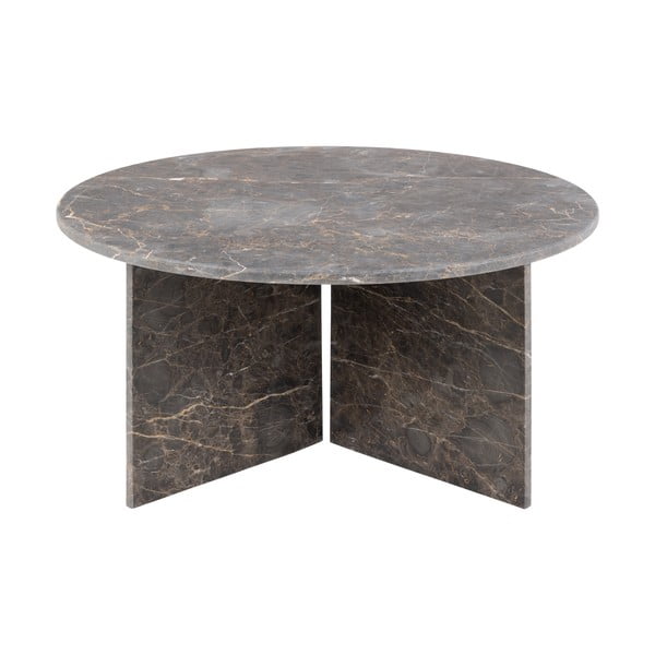 Szary marmurowy okrągły stolik ø 90 cm Vega – Actona-image-4