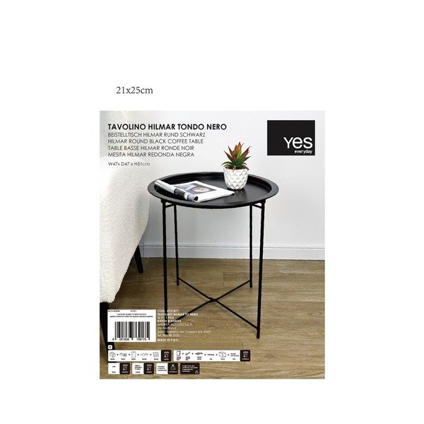 Metalowy okrągły stolik ø 47 cm Hilmar – Yes Everyday-image-3