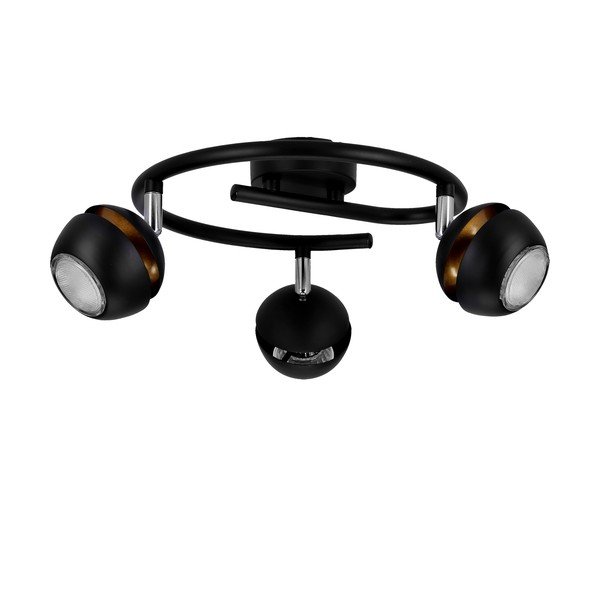 Lampa sufitowa w czarno-złotym kolorze z metalowym kloszem 38x38 cm Boni – Candellux Lighting