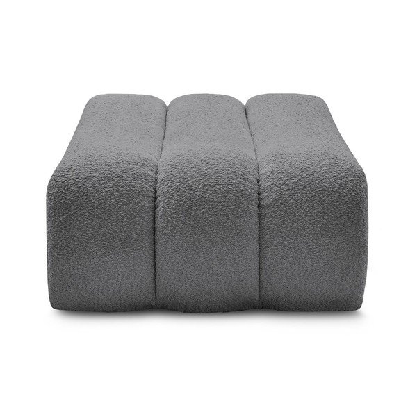 Szary podnóżek z materiału bouclé Azra – Bobochic Paris-image-4