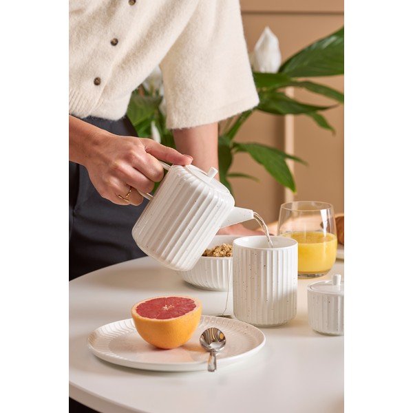 Biały kubek new bone china 410 ml Ora Gloss – Salt&Pepper-image-3