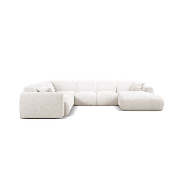 Biały narożnik z materiału bouclé (w kształcie litery U) Molino – Micadoni -image-1