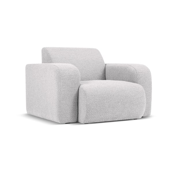 Jasnoszary fotel z materiału bouclé Molino – Micadoni Home