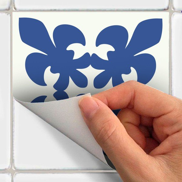 Zestaw 9 naklejek ściennych Ambiance Cement Tiles Linia, 10x10 cm-image-2