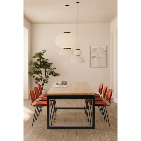 Stół z blatem w dekorze dębu 100x220 cm Rina – Marckeric-image-1