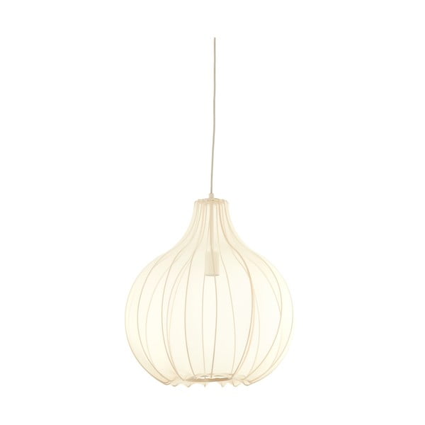 Beżowa lampa wisząca z tekstylnym kloszem ø 50 cm Elati – Light & Living-image-2