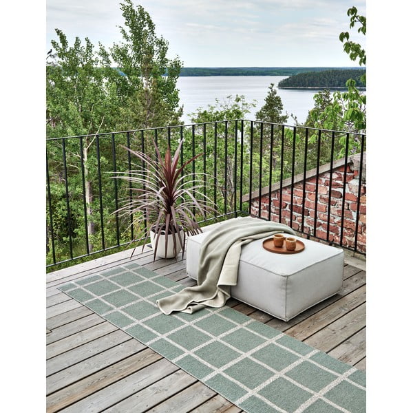 Szarobeżowy koc z mieszanki wełny 140x200 cm Ylva Dark Linen – Pappelina-image-4