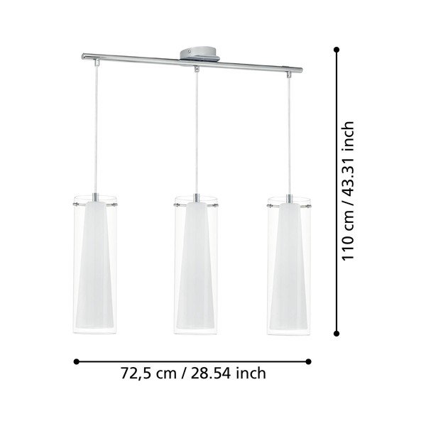 Lampa wisząca w kolorze srebra ze szklanym kloszem PINTO – EGLO-image-2