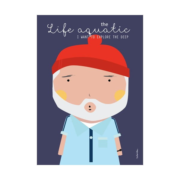 Plakat NiñaSilla Life Aquatic, 21x42 cm