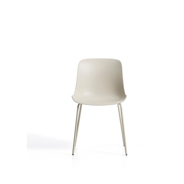 Beżowe plastikowe krzesło ogrodowe Altea – Kave Home-image-1