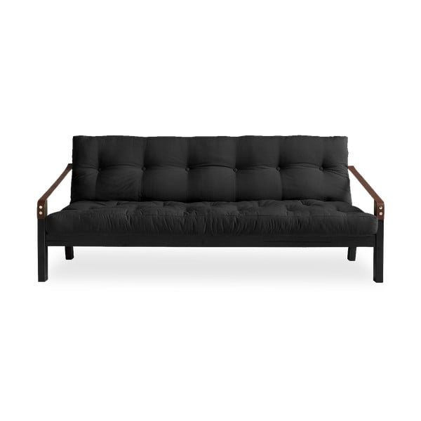 Sofa rozkładana z ciemnoszarym obiciem Karup Design Poetry Black/Dark Grey